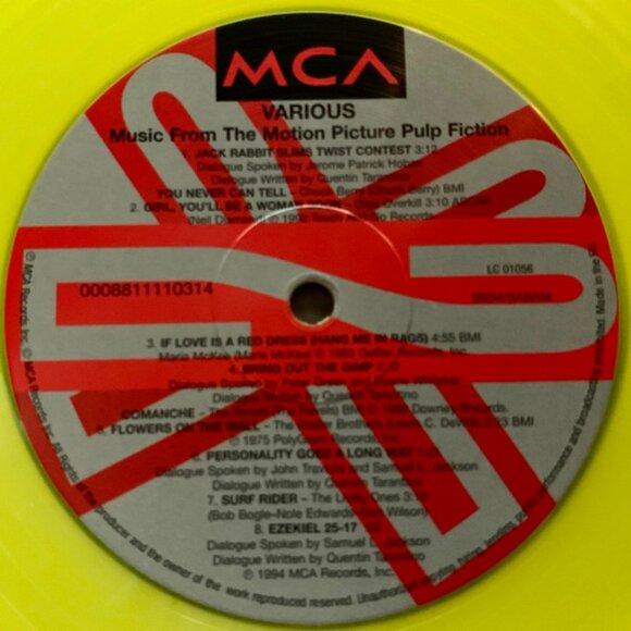 New & Sealed Pulp Fiction Soundtrack LP Target Exclusive Limited Ed Yellow Vinyl - Picture 7 of 8